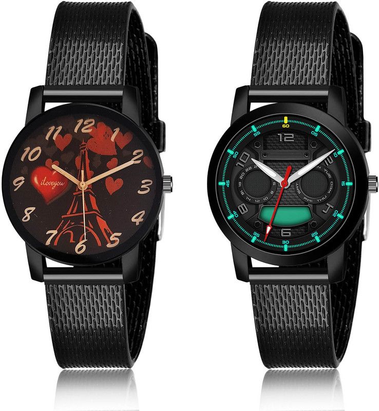Analog Watch - For Girls Contemporary Quartz 2 Watch Combo For Women And Girls - G533-(57-L-10)