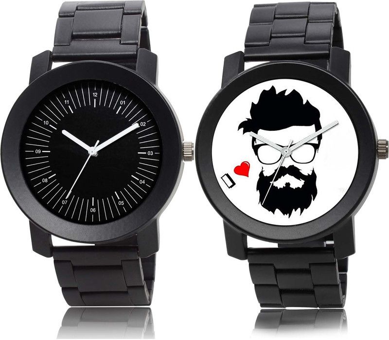 combo watch Analog Watch - For Men & Women Brand New Diwali Beard Style Chain Watch Combo Watch For Boys And Men - BO54-B824