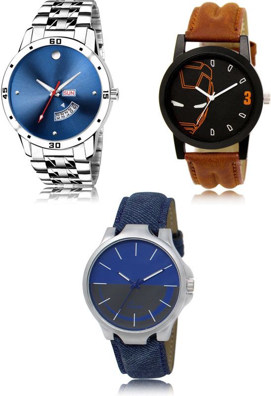 New latest Designer Combo of 3 Analog Watch - For Men 105-04-24
