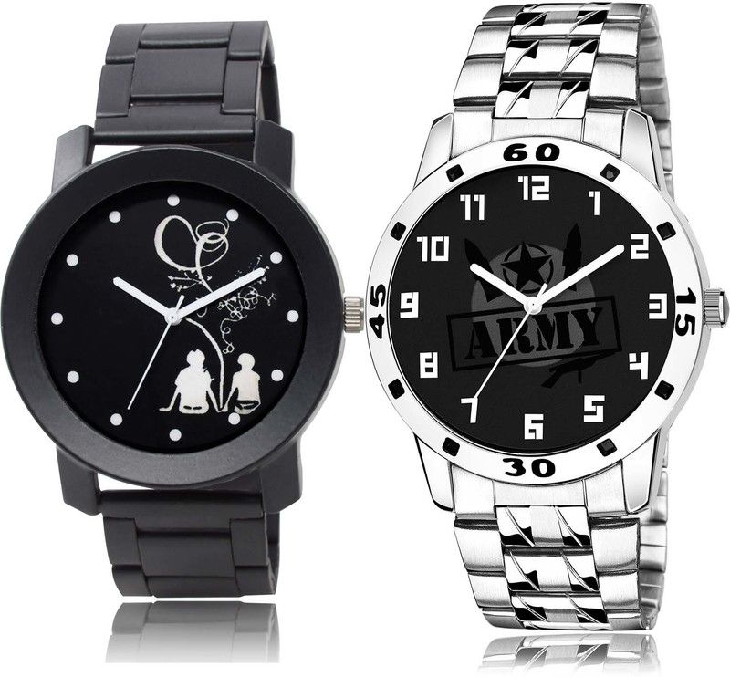 Analog Watch - For Men New Luxury Couple Love Chain And Chain Watch Combo Watch For Boys And Men - BO53-B992
