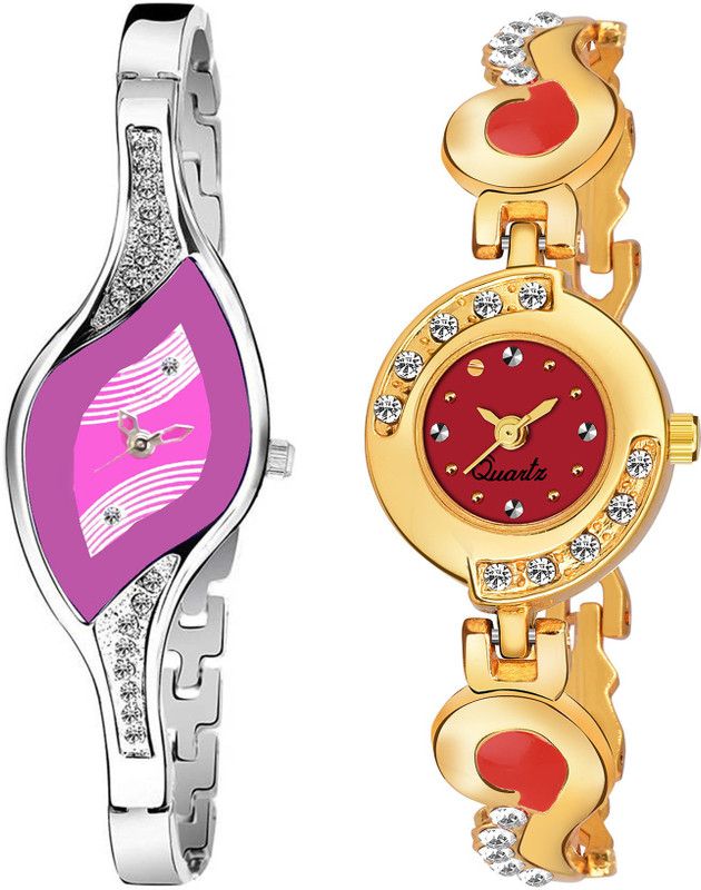 Analog Watch - For Women Combo Pack 2 New Party-Wedding Edition Stylish Analog Bracelet Bangle Watch For Girls & Women OD02-992