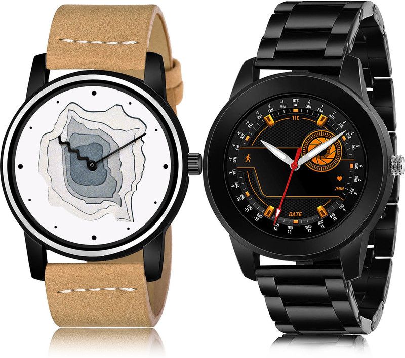 Analog Watch - For Men Classical Wrist 2 Watch Combo For Boys And Men - BL46.68-(52-S-20)