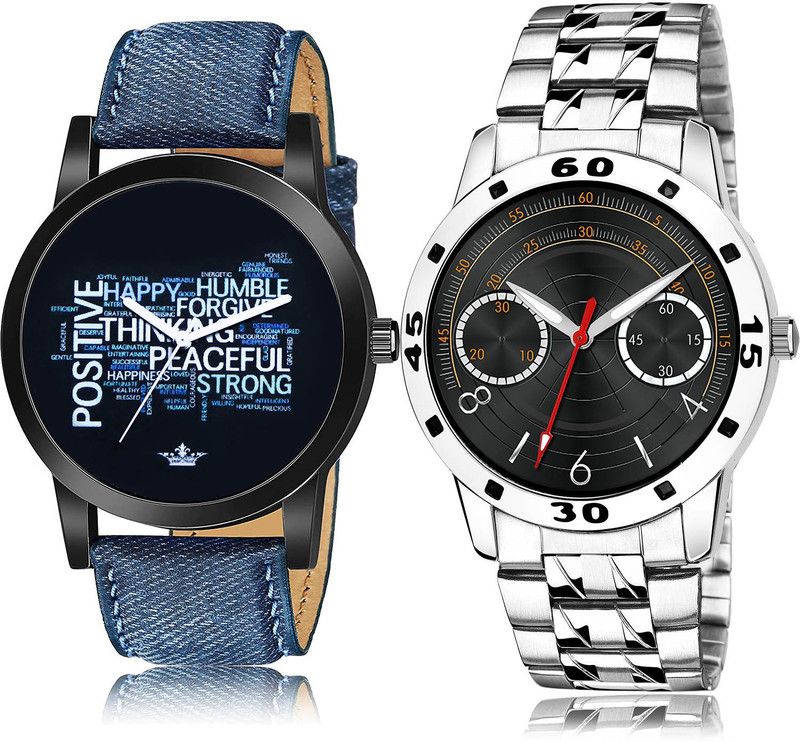 Analog Watch - For Men Contemporary Italian Designer 2 Watch Combo For Boys And Men - BL46.60-(67-S-19)
