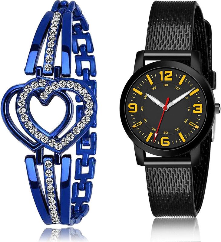 Analog Watch - For Girls Modern Heart 2 Watch Combo For Women And Girls - GX6-(48-L-10)