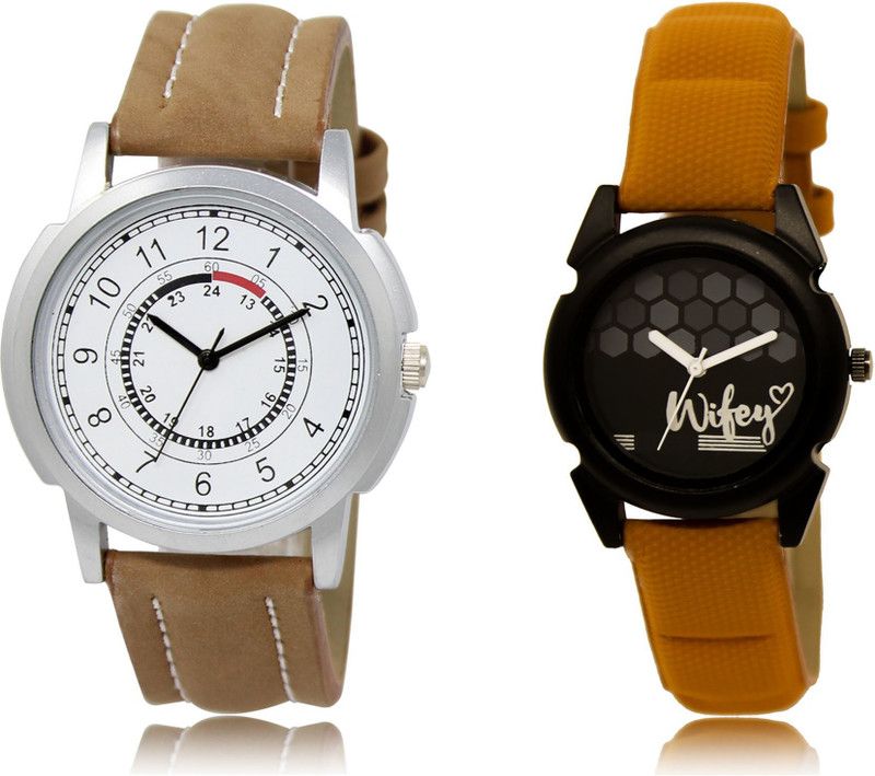 New Latest Designer Combo of 2 Analog Watch - For Couple LR17-LR235