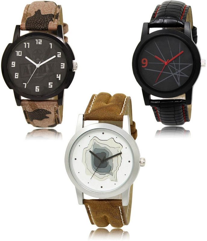 New latest Designer Combo of 3 Analog Watch - For Men LR-03-08-09