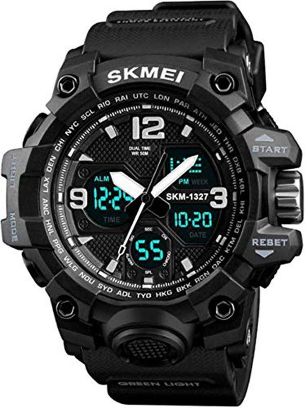Water&Shock Resistance Alarm , Young Look Mens Watch Analog-Digital Watch - For Men 1327* Bk*192