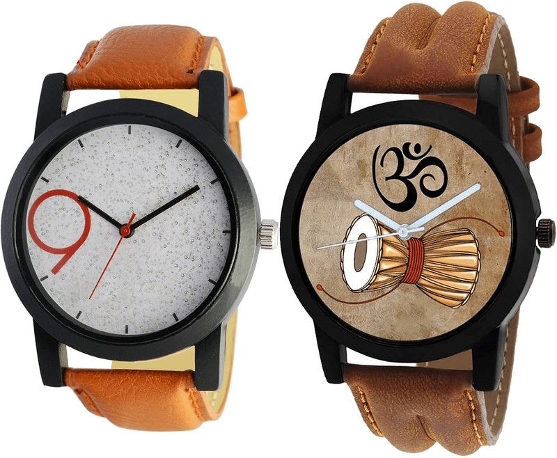 combo watch Analog Watch - For Girls Brand New Luxury Damru Analogue Brown Color Boys And Men Watch - B33-B25 (Combo Of 2 )