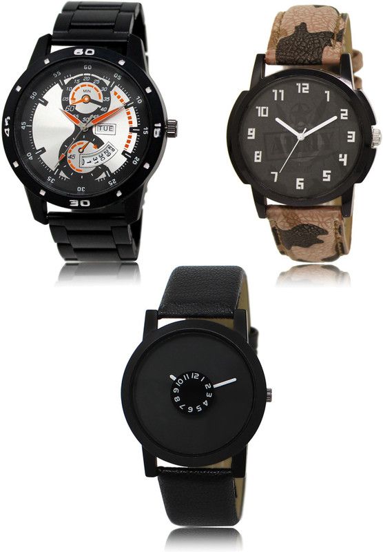 New latest Designer Combo of 3 Analog Watch - For Men 107-03-25