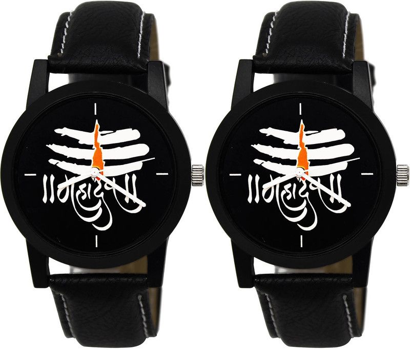 combo watch Analog Watch - For Girls Treading Collection Mahadev Analogue Black Color Boys And Men Watch - B114-B114 (Combo Of 2 )
