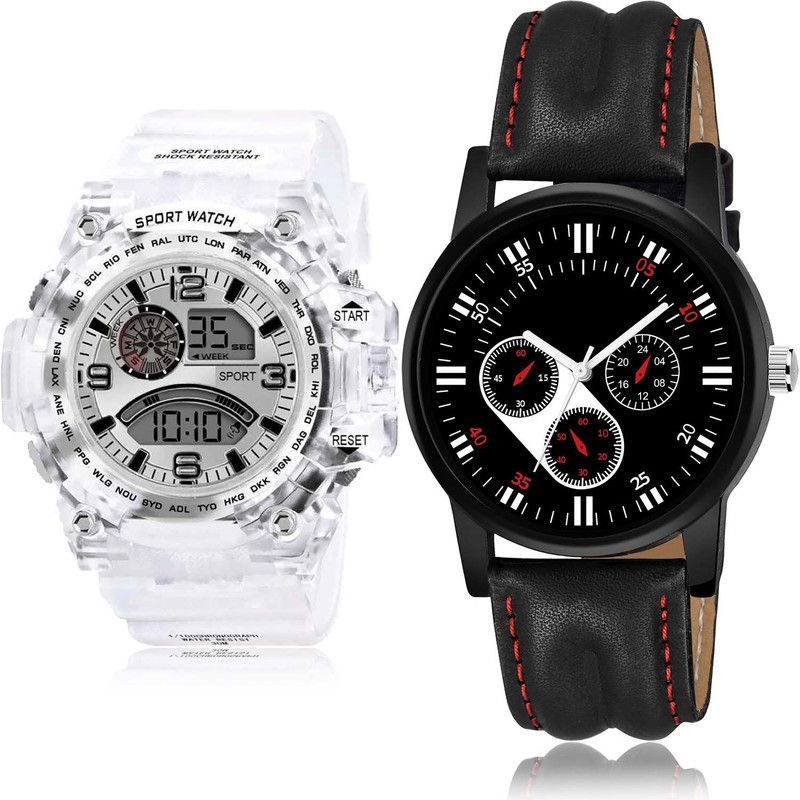 combo watch Analog-Digital Watch - For Men Contemporary Minimal Army Digital Sports 2 Watch Combo For Boys And men - BC31-B104