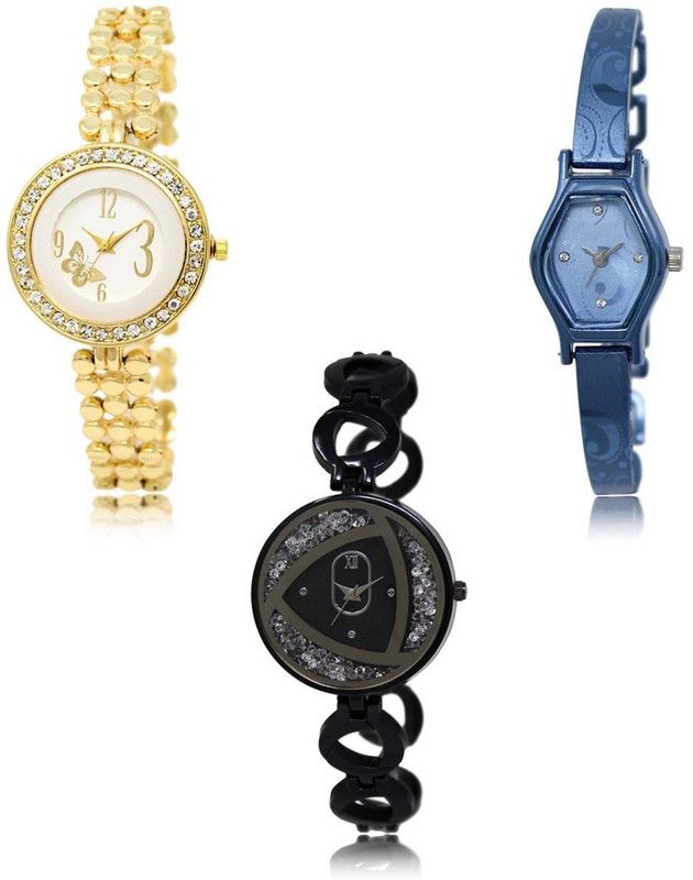 Latest Set of 3 Stylish Attractive Professional Designer Combo Analog Watch - For Women LR-203-218-237 Premium Quality Collection