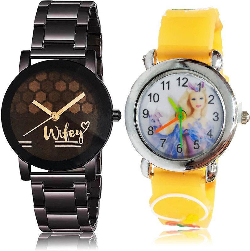 Analog Watch - For Girls Contemporary 3D Design 2 Watch Combo For Women And Girls - GCPL2-GC49
