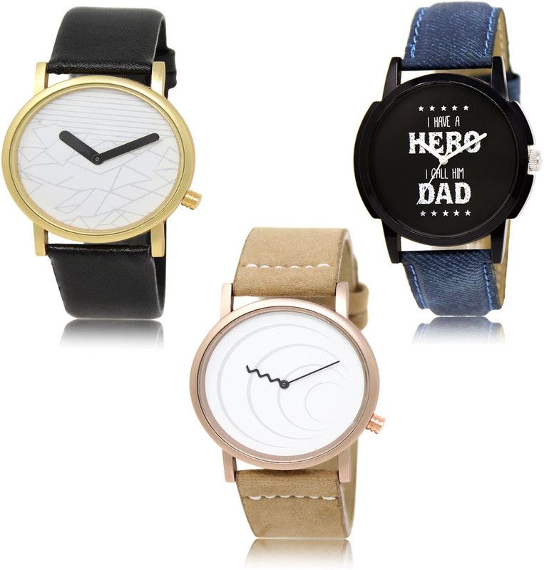 New latest Designer Combo of 3 Analog Watch - For Men LR37-LR07-LR38