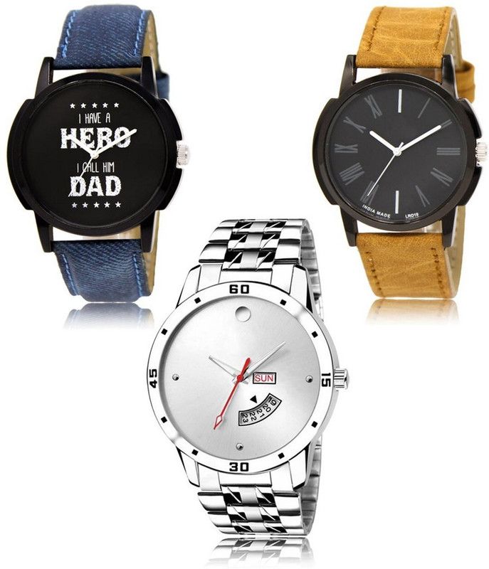 New latest Designer Combo of 3 Analog Watch - For Men LR-07-19-103