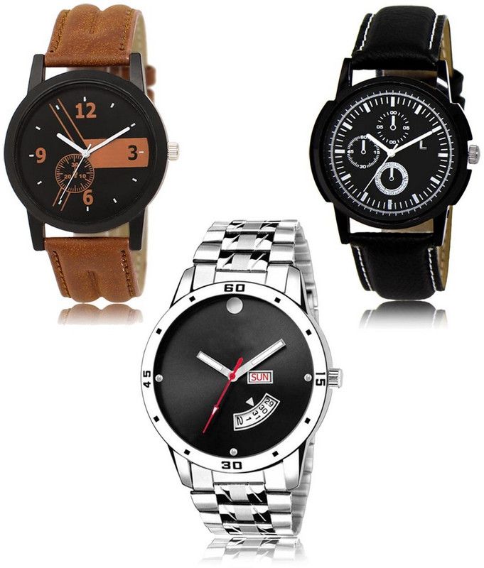 New latest Designer Combo of 3 Analog Watch - For Men -01-13-104