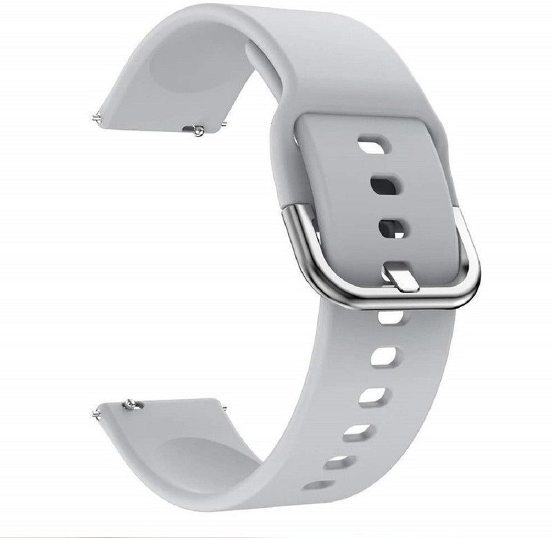 Senix Premium Soft Silicone 18mm Bands Strap Compatible with Fossil Q Venture Gen 3 / Q Venture HR Gen 4 / Vivoactive 4S / Vivomove 3S & other watches with 18mm Lugs 18 mm Silicone Watch Strap  (Grey)
