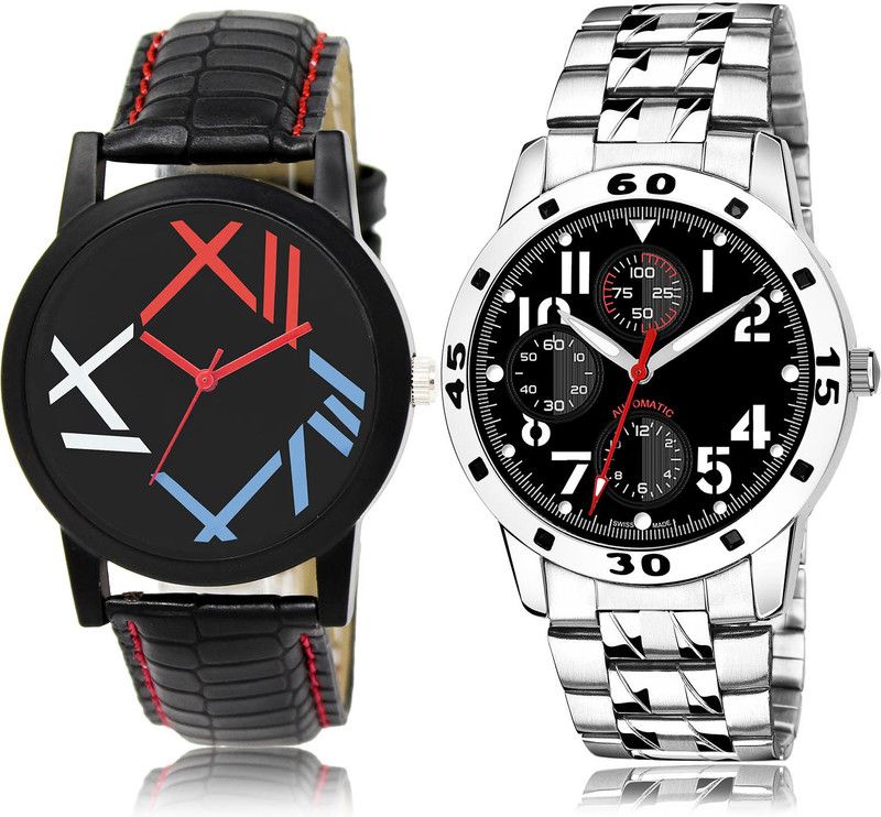 Analog Watch - For Men Contemporary Valentine 2 Watch Combo For Boys And Men - BL46.12-(51-S-19)