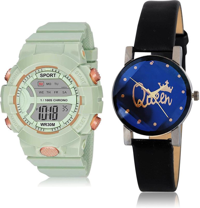 Analog-Digital Watch - For Girls Latest Designer 2 Watch Combo For Women And Girls - DG35-GC307