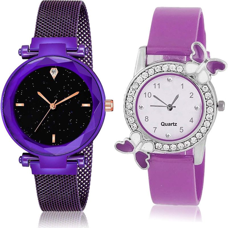 combo watch Analog Watch - For Girls Classical Love Magnet And Butterfly Combo Watch For Girls And Women - GC3-G100