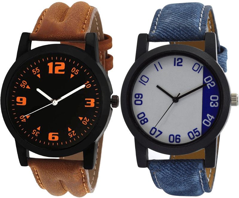 combo watch Analog Watch - For Boys Treading Chronograph Analogue Brown And Blue Color Boys And Men Watch - B15-B40 (Combo Of 2 )
