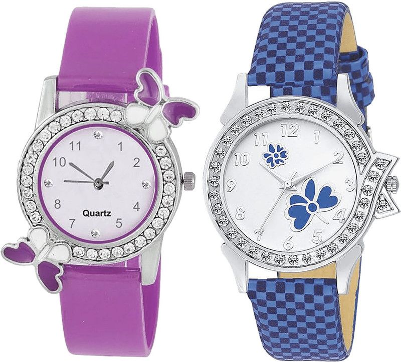 combo watch Analog Watch - For Girls Contemporary Rich Butterfly Flower - G100-G127