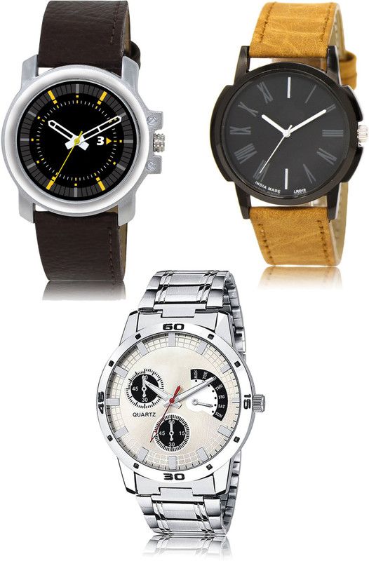 New latest Designer Combo of 3 Analog Watch - For Men 44-19-101