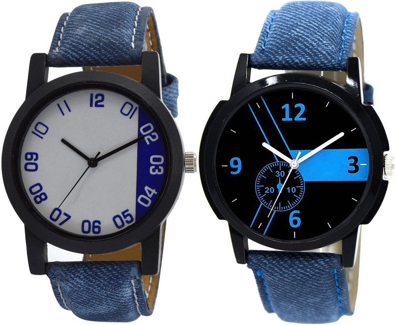 combo watch Analog Watch - For Girls Modern Designer Analogue Blue Color Boys And Men Watch - B40-B7 (Combo Of 2 )