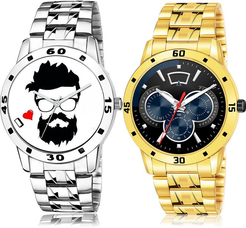 Analog Watch - For Men Modish Exclusive 2 Watch Combo For Boys And Men - B823-(61-S-21)