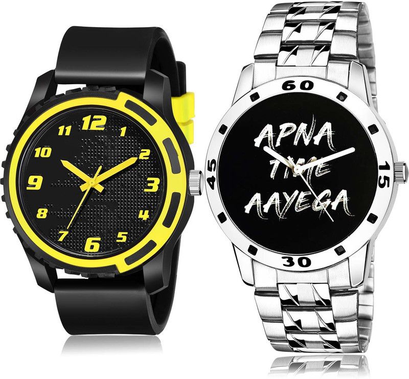 Analog Watch - For Boys Modern 3D Design Sports And Apna Time Aayega C Combo Watch For Boys And Men - BM112-B414