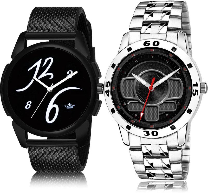 Analog Watch - For Men Brand New Heart 2 Watch Combo For Boys And Men - BL46.61-(8-S-19)