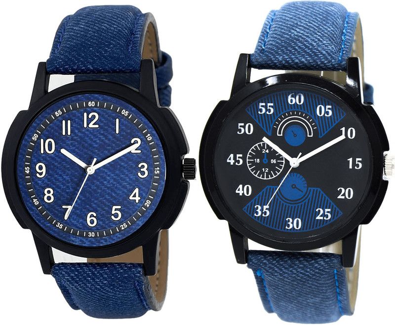 combo watch Analog Watch - For Girls Contemporary Traditional Analogue Blue Color Boys And Men Watch - B8-BL46.2 (Combo Of 2 )