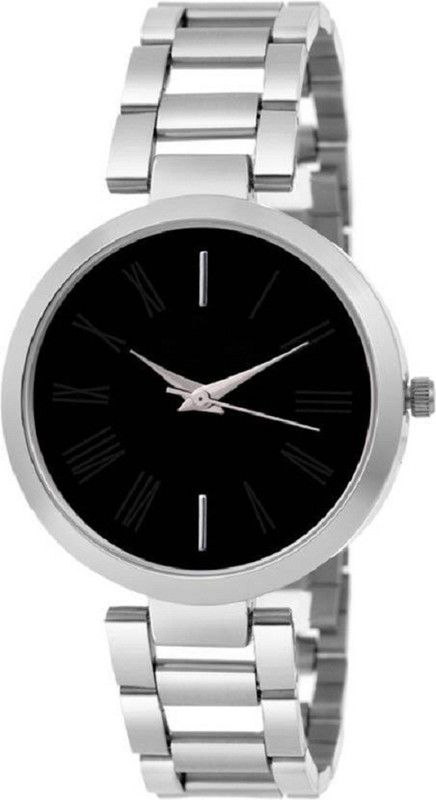 Analog Watch - For Women Black Shineble Dial Stainless ~ Still ~ Strap Rich~Look Women Watch - For Girls