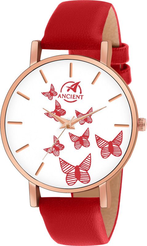 Analog Watch - For Girls Crystal Red Flower For Girls And Women Designer