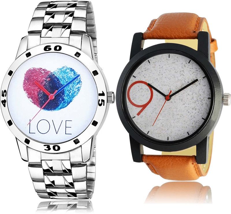 Analog Watch - For Men Latest Fashion Love Fingerprints Chain Watch Watch - B812-B33 (Combo Of 2 )