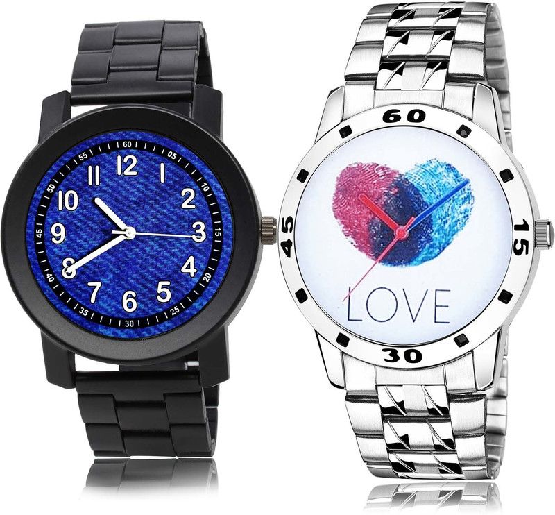 combo watch Analog Watch - For Men Modern Quartz Chain Watch And Love Fingerprints Chain Watch Watch - B796-B812 (Combo Of 2 )