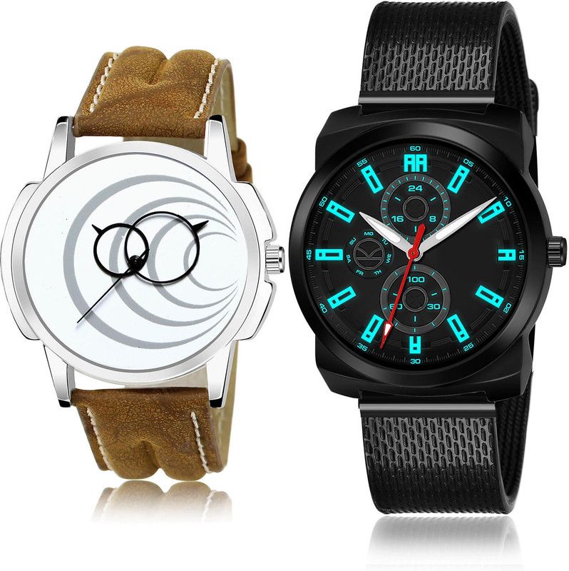 Analog Watch - For Men Modern Casual 2 Watch Combo For Boys And Men - BL46.63-(63-S-10)