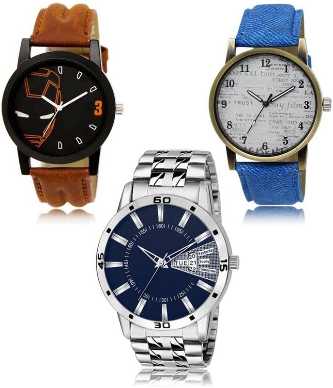 New latest Designer Combo of 3 Analog Watch - For Men -04-28-102
