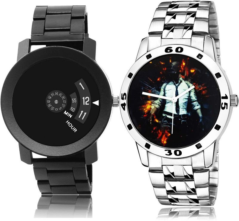 combo watch Analog Watch - For Boys & Girls New Traditional Speedometer And Pubg Military Army Chain Watch Combo Watch For Boys And Men - BO48-B556