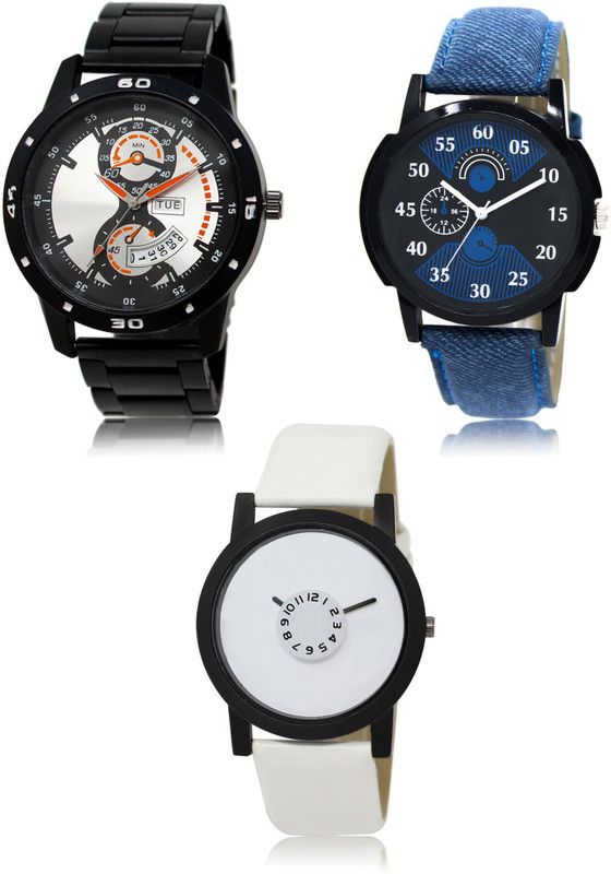 New latest Designer Combo of 3 Analog Watch - For Men 107-02-26