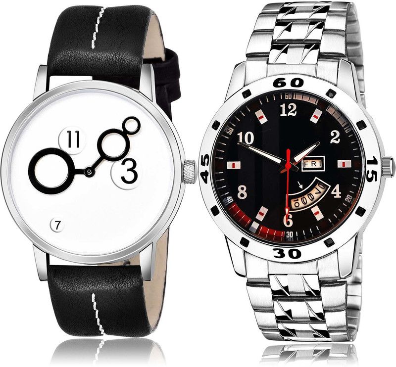 combo watch Analog Watch - For Men & Women Brand New Stylish Unique And Day And Date Chain Watch Combo Watch For Boys And Men - BM10-B190