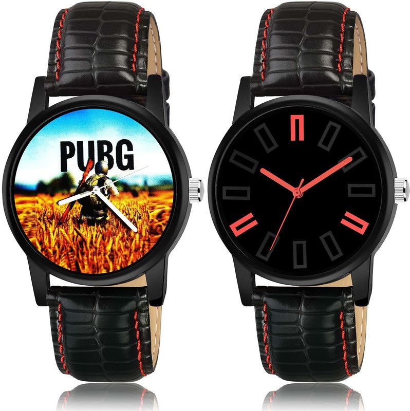 combo watch Analog Watch - For Boys Modern Traditional Pubg Military Army Black Color Boys And Men Watch - B476-B28 (Combo Of 2)