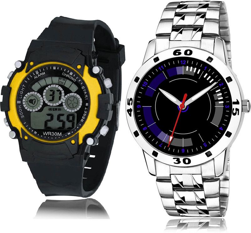 Analog-Digital Watch - For Boys Classical Branded 2 Watch Combo For Boys And Men - B6-(44-S-19)