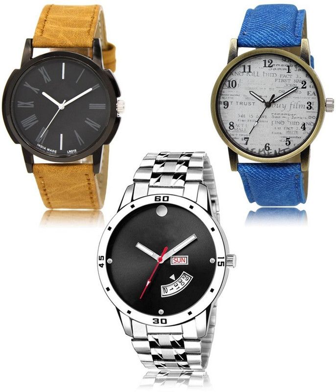 New latest Designer Combo of 3 Analog Watch - For Men LR-19-28-104
