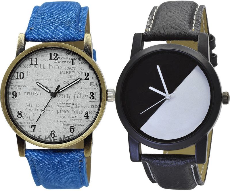 combo watch Analog Watch - For Girls Brand New Professional Analogue Blue And Black Color Boys And Men Watch - BL46.28-B32 (Combo Of 2 )