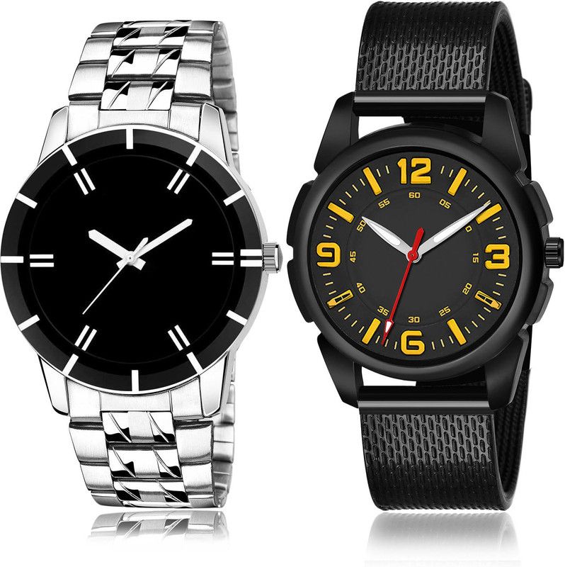 Analog Watch - For Men Contemporary Unique 2 Watch Combo For Boys And Men - BCPL1-(48-S-10)