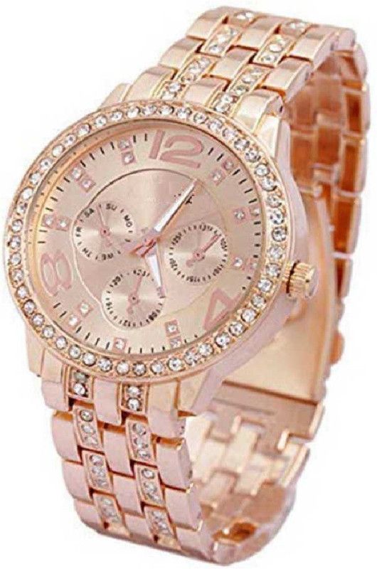 Awesome Fancy Look For Girls Analog Watch - For Girls Fancy Watch Bracelet Design For Women & Girls Rose Gold Beautiful Analog Watch - For Women