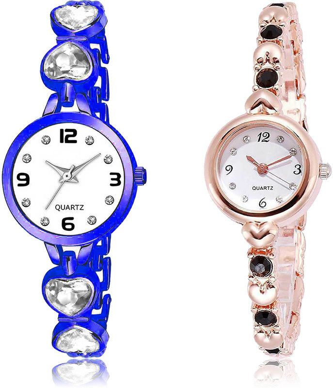 Analog Watch - For Girls Contemporary Chronograph 2 Watch Combo For Women And Girls - G658-G455