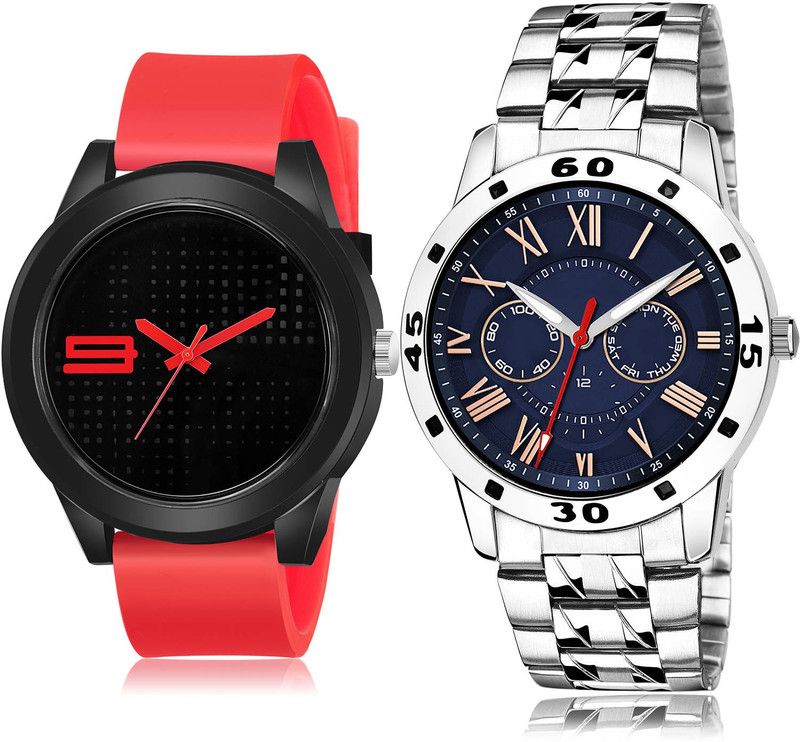 Analog Watch - For Men Brand New Fashionable 2 Watch Combo For Boys And Men - BM107-(62-S-19)
