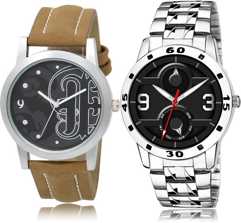 Analog Watch - For Men Modish Heart 2 Watch Combo For Boys And Men - BL46.14-(28-S-19)